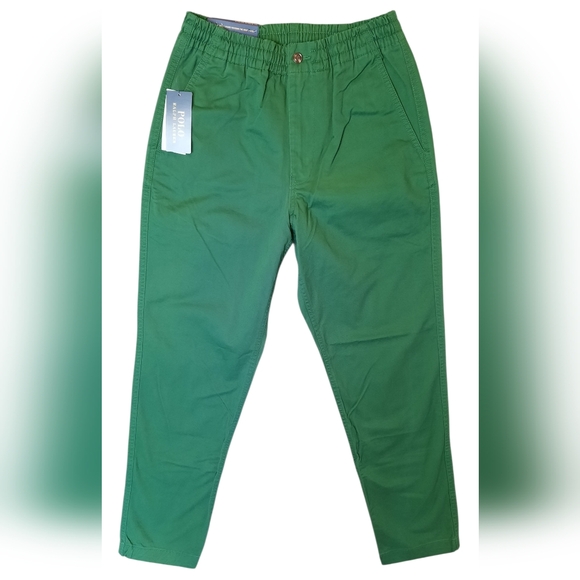 NWT! Polo Ralph Lauren Pants Mens XS Green Stretch Classic Fit Preppy Sporty